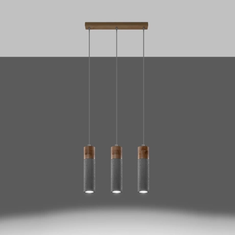 Pendant lamp ZANE 3 grey