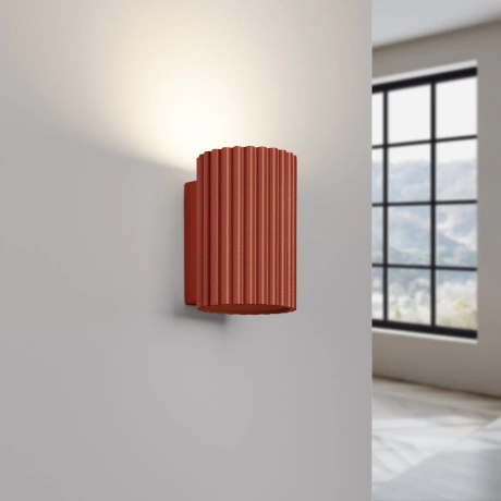 Wall lamp KARBON 10 red ochre