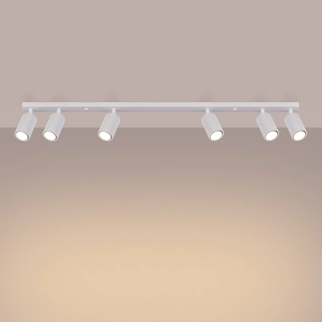 Ceiling lamp KARBON 6L white