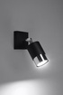 Wall lamp NERO black/chrome + 1x LED bulb GU-10 4000K Cool 7W 630lm