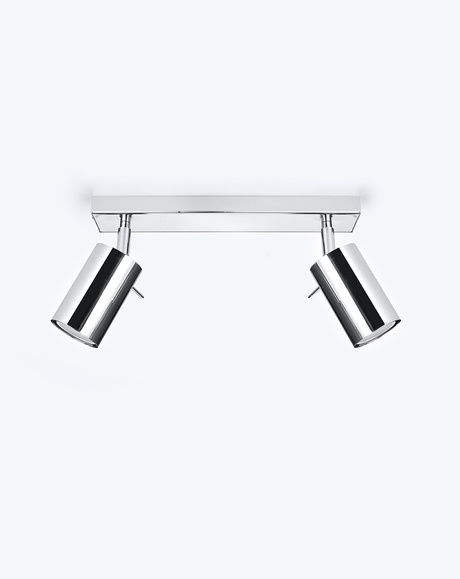 Ceiling lamp RING 2 chrome + 2 x LED Bulb GU-10 4000K Cold 7W 630lm