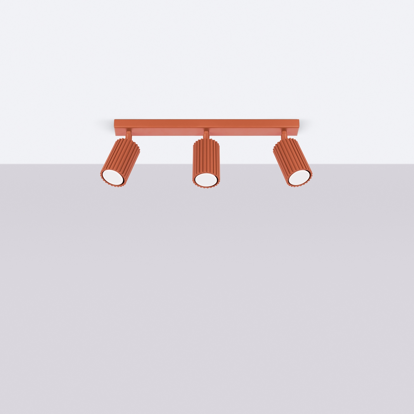 Ceiling lamp KARBON 3L red ochre