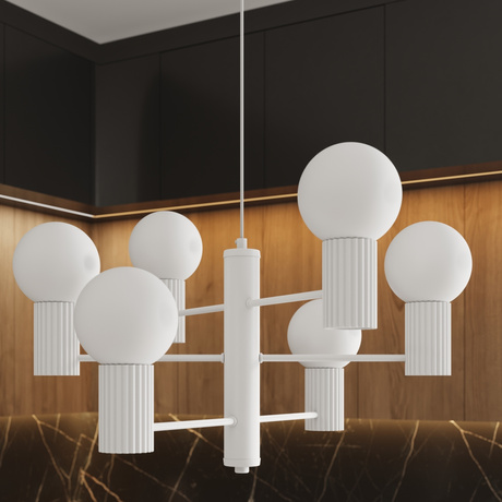 Chandelier HALO 6 white