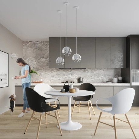 Pendant lamp TULOS 3L white