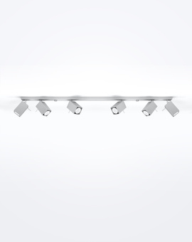 Ceiling lamp MERIDA 6L grey + 6x LED Bulb GU-10 3000K Warm 7W 620lm