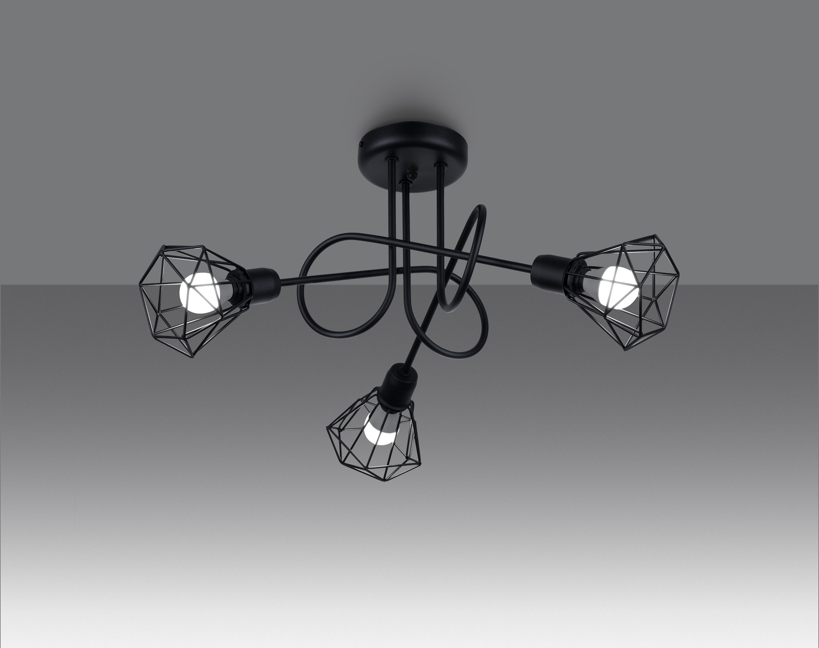 Chandelier ARTEMIS 3S black + 3x LED Bulb E14 4000K Cool White 7.5W 680lm