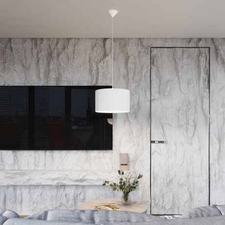 Ceiling pendant lamp NOVA 30 white + 1x LED Bulb E27 3000K Warm 7.5W 620lm