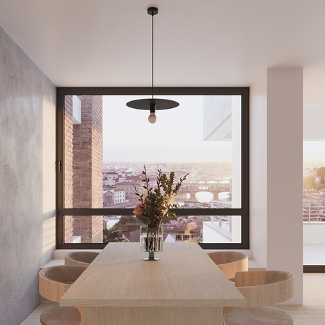 Pendant lamp FLAVIO black + 1x LED Bulb E27 4000K Cool White 7.5W 650lm