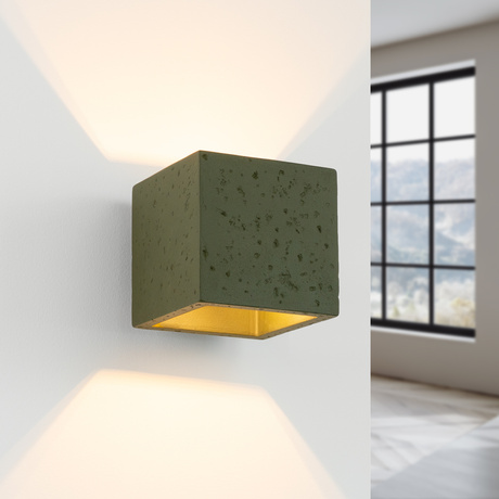 Wall lamp QUAD concrete olive green
