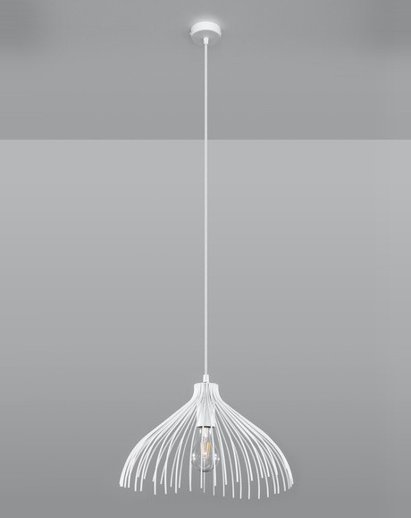 Ceiling lamp UMB white + 1x LED Bulb E27 3000K Warm White 7.5W 620lm