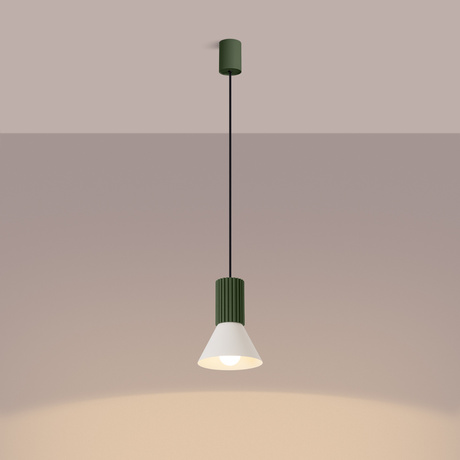 Pendant lamp ESTRIA 1 beige/olive green