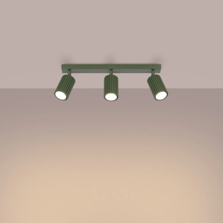 Ceiling lamp KARBON 3L olive green