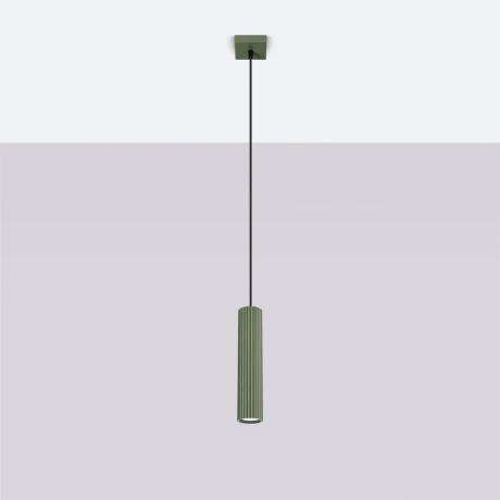 Pendant lamp KARBON 1 olive green