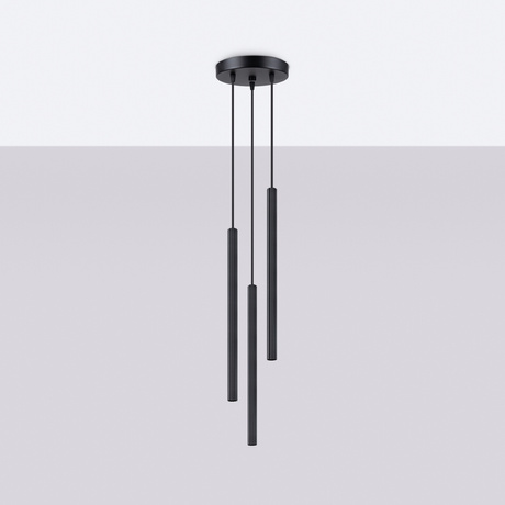 Hanging lamp ARCHE 3P black + 3x LED Bulb G9 3000K Warm White 4.5W 450lm