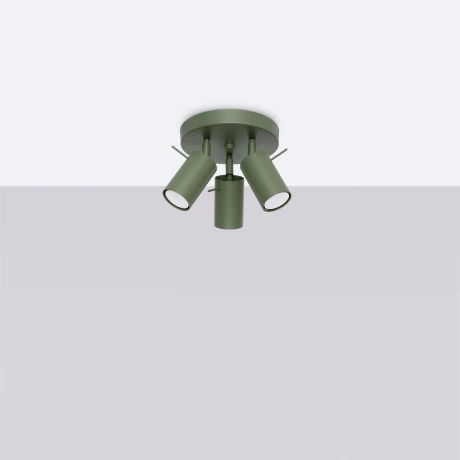 Ceiling lamp RING 3P olive green
