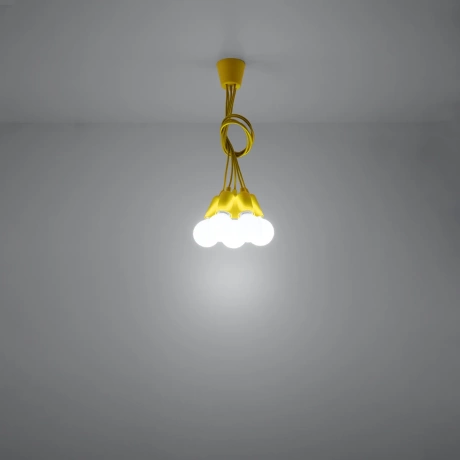 Pendant lamp DIEGO 5 yellow
