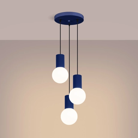 Pendant lamp HALO 3P ultramarine