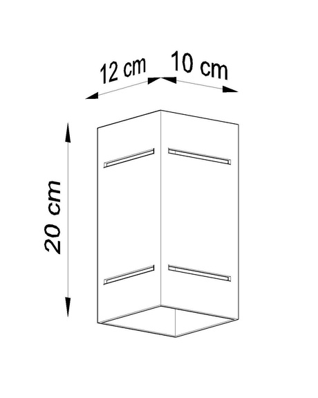 Wall lamp BLOCCO white + 1x LED bulb G9 4000K Cool White 4.5W 530lm
