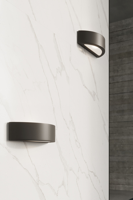 Ceramic wall lamp ATENA black + 1x LED bulb E27 4000K Cool White 7.5W 650lm