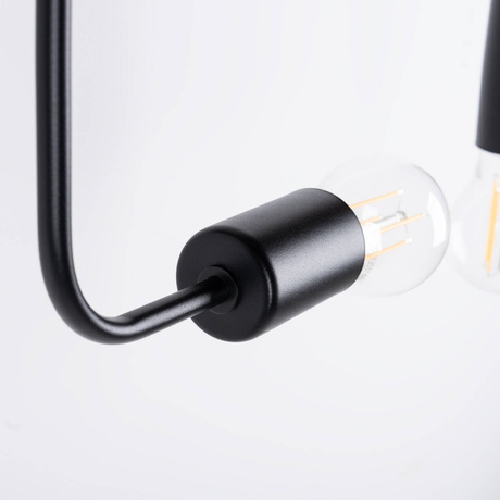 Chandelier VECTOR 8 black + 8X LED Bulb E27 3000K 7W 760lm