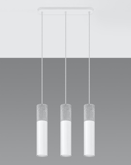 Ceiling lamp BORGIO 3 white + 3x LED Bulb GU-10 3000K Warm 7W 620lm