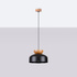 Pendant lamp MARION black + 1x LED Bulb E27 3000K Warm 7.5W 620lm