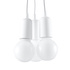 Pendant lamp DIEGO 3 white + 3x LED Bulb E27 3000K Warm 7.5W 620lm