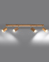 Ceiling lamp BERG 4 natural wood + 4x LED Bulb GU-10 4000K Cool White 7W 630lm