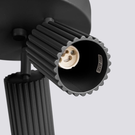 Ceiling lamp KARBON 3P black