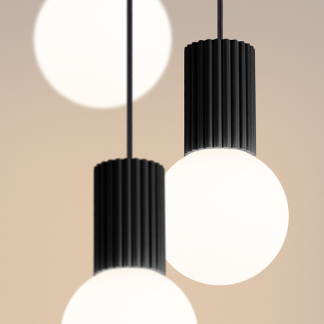 Pendant lamp HALO 3P black
