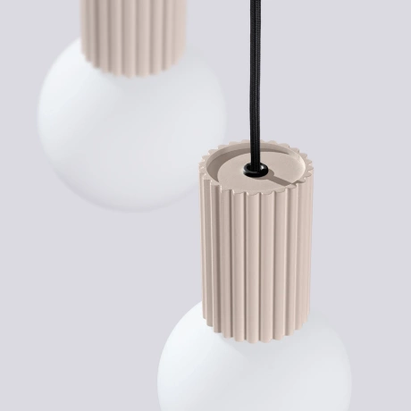 Pendant lamp HALO 3P taupe