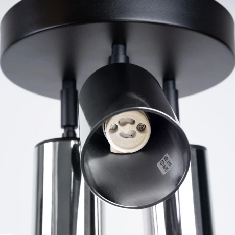 Ceiling lamp WINX 3P black/chrome
