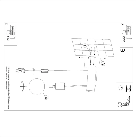 Wall lamp NIBMI G9 with a switch