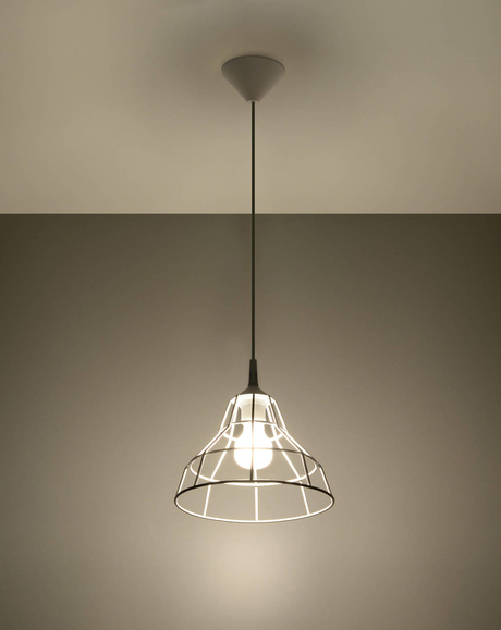 Hanging lamp ANATA white + 1x LED Bulb E27 3000K Warm 7.5W 620lm