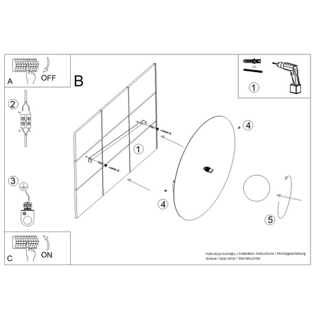 Wall lamp AKE 50 burgundy