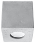 Ceiling lamp QUAD concrete + 1x LED Bulb GU-10 3000K Warm 7W 620lm