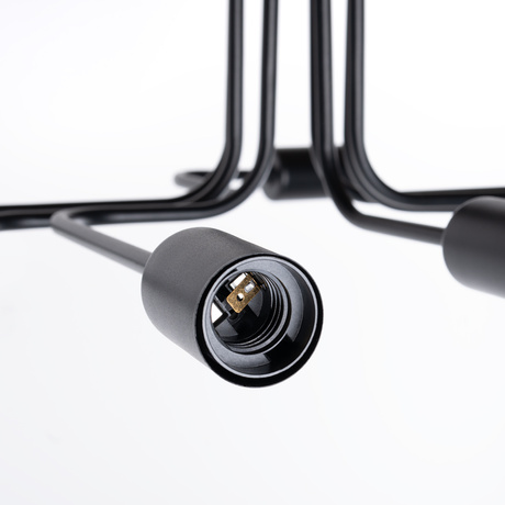 Chandelier VECTOR 8 black + 8X LED Bulb E27 3000K 7W 760lm