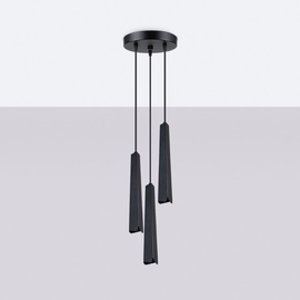 Pendant lamp PRYSM 3P black