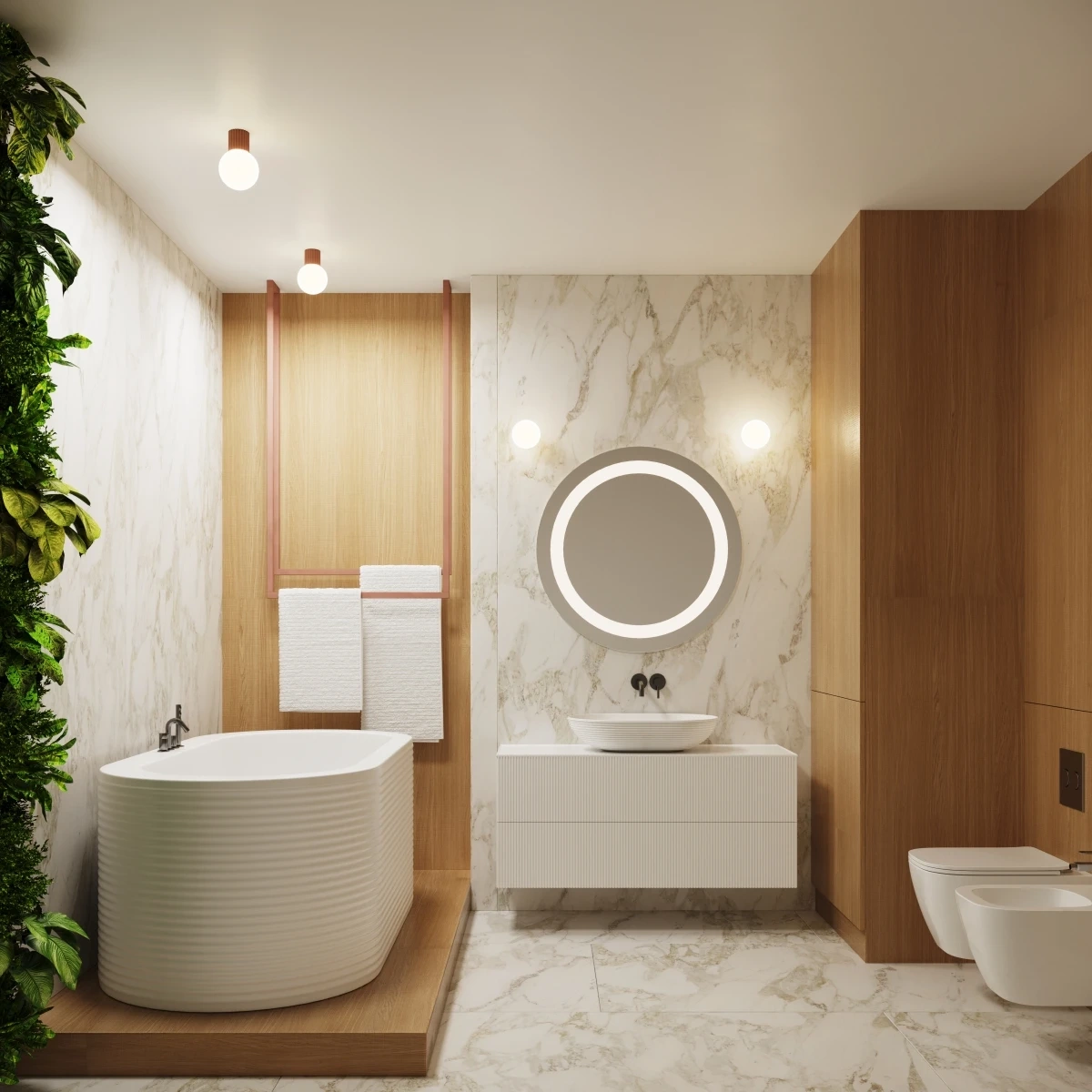 Wall lamp HALO mocha IP44