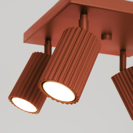 Ceiling lamp KARBON 4 red ochre