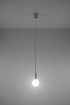 Hanging lamp DIEGO 1 white + 1x LED Bulb E27 4000K Cool White 7.5W 650lm