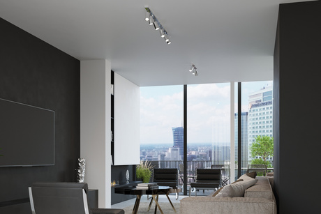 Ceiling lamp RING 4 chrome + 4x LED bulb GU-10 4000K Cold White 7W 630lm