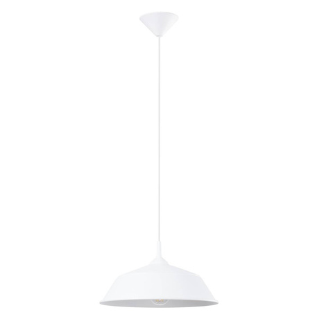 Ceiling pendant light FRIKA in white + 1x LED bulb E27 4000K Cool White 7.5W 690lm