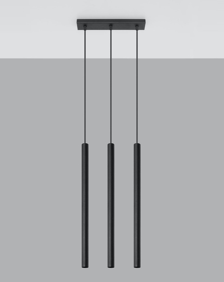 Pendant lamp PASTELO 3 black + 3x LED Bulb G9 3000K Warm 4.5W 510lm