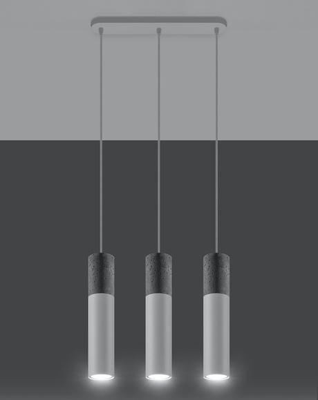 Ceiling lamp BORGIO 3 white + 3x LED Bulb GU-10 3000K Warm 7W 620lm