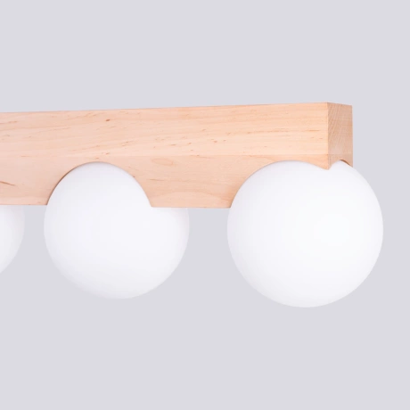 Ceiling lamp BULBO 3 natural wood