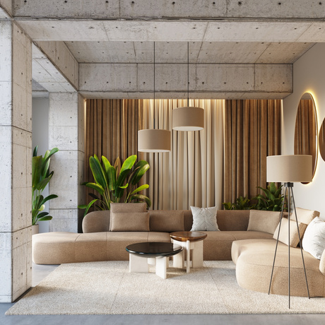 Floor lamp NEVIA beige