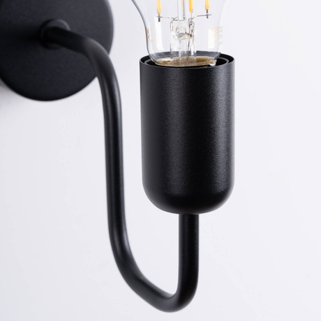 Wall lamp VECTOR black + 1X LED bulb E27 3000K 7W 760lm