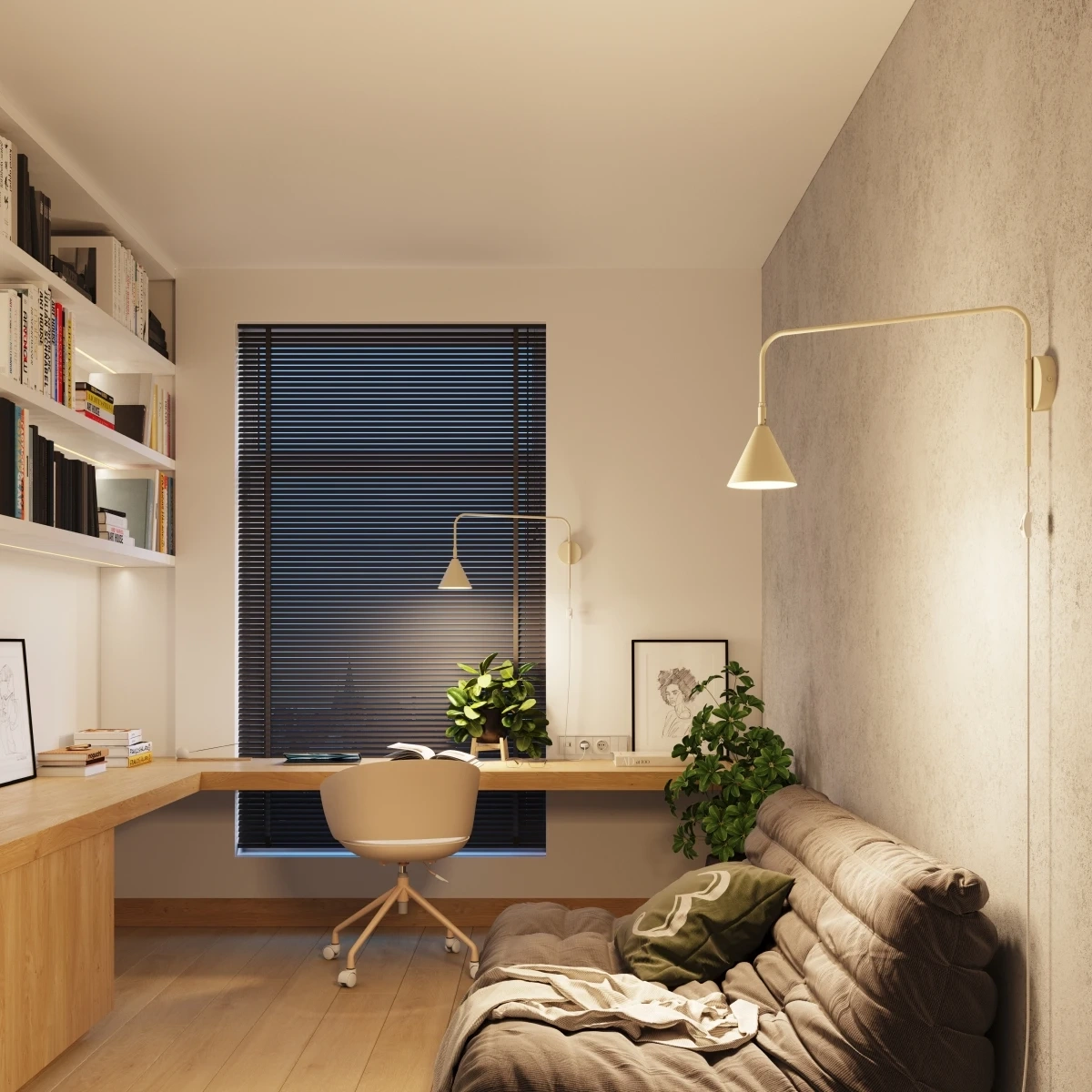 Wall lamp NOX beige