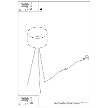 Floor lamp NEVIA beige